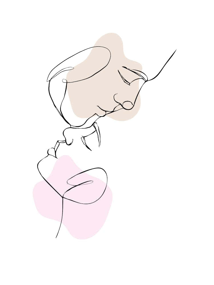 Couple Kissing Illustration