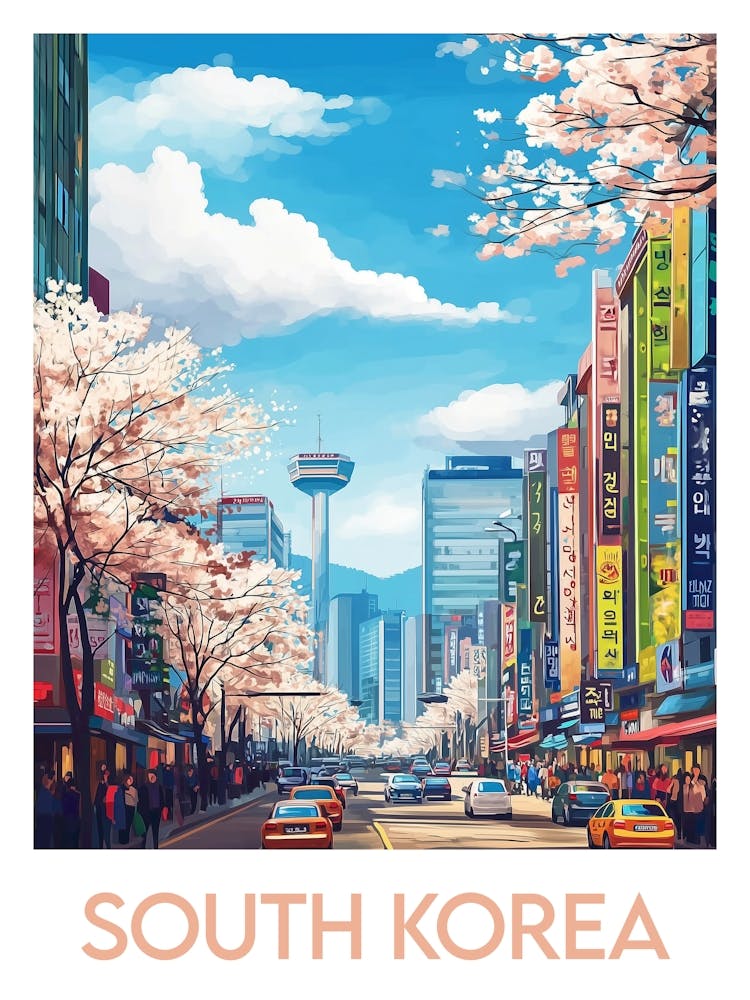 Affiche de voyage South Korea 1
