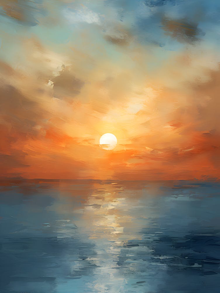 Sunset Over The Ocean 1