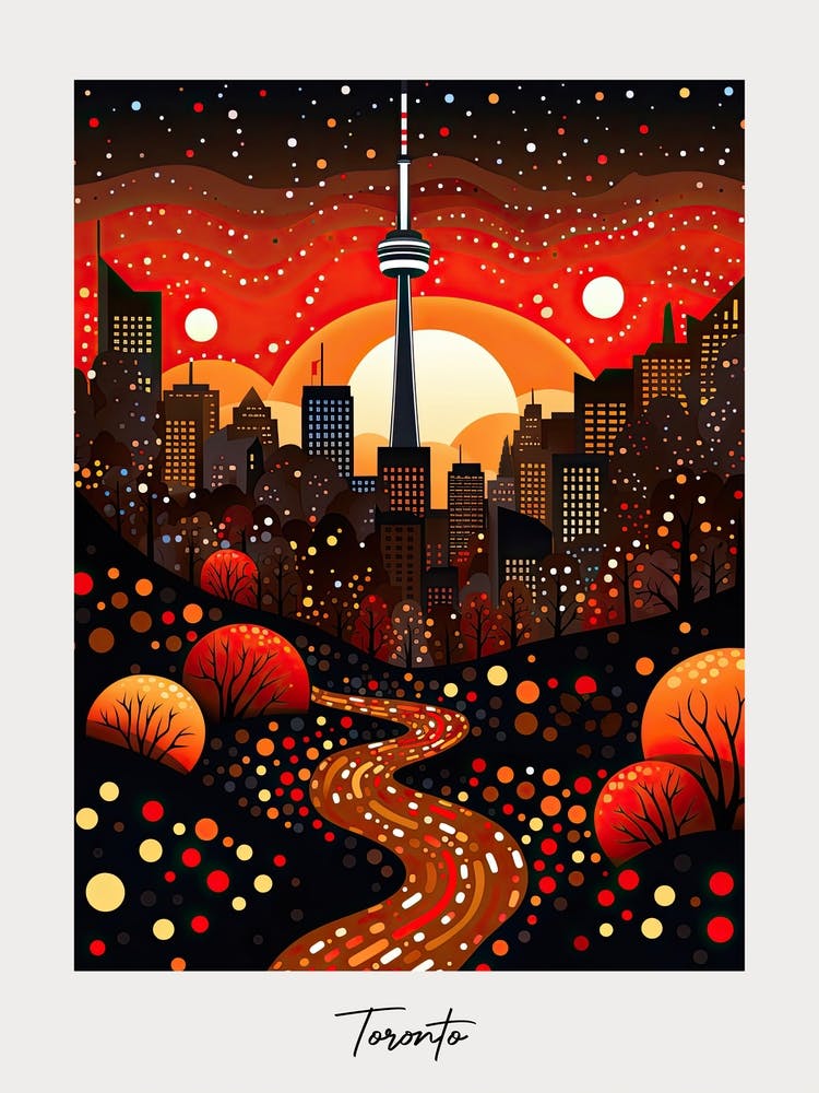 Poster Of Toronto, Illustration In The Style Of Pop Art 3