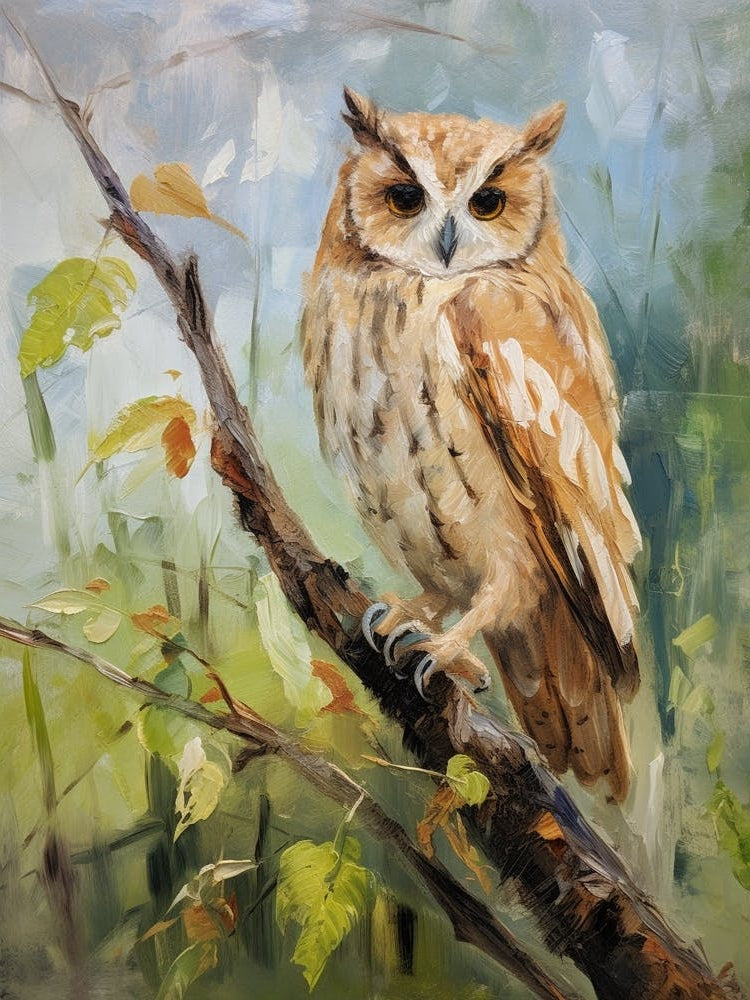 Bird Painting Eastern Screech Owl 2