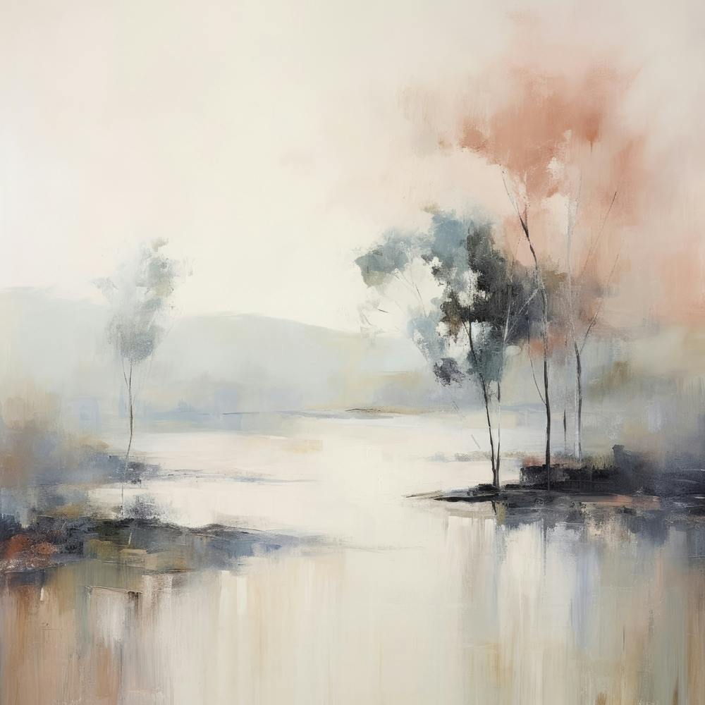 Morgendunst Gedämpfte Landschaft 5