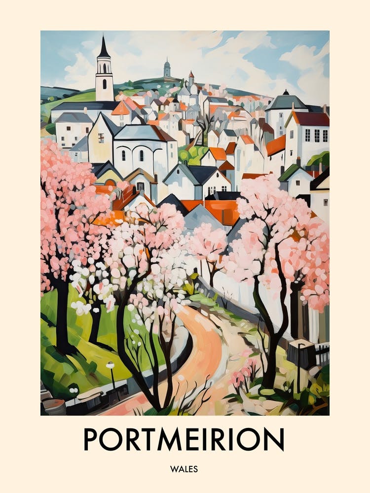 Portmeirion (Wales) Painting 2 Travel Poster