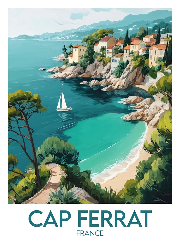 Affiche de voyage Cap Ferrat 1