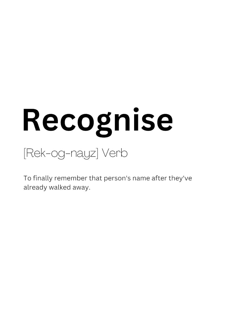 Recognise Definition Meaning 1