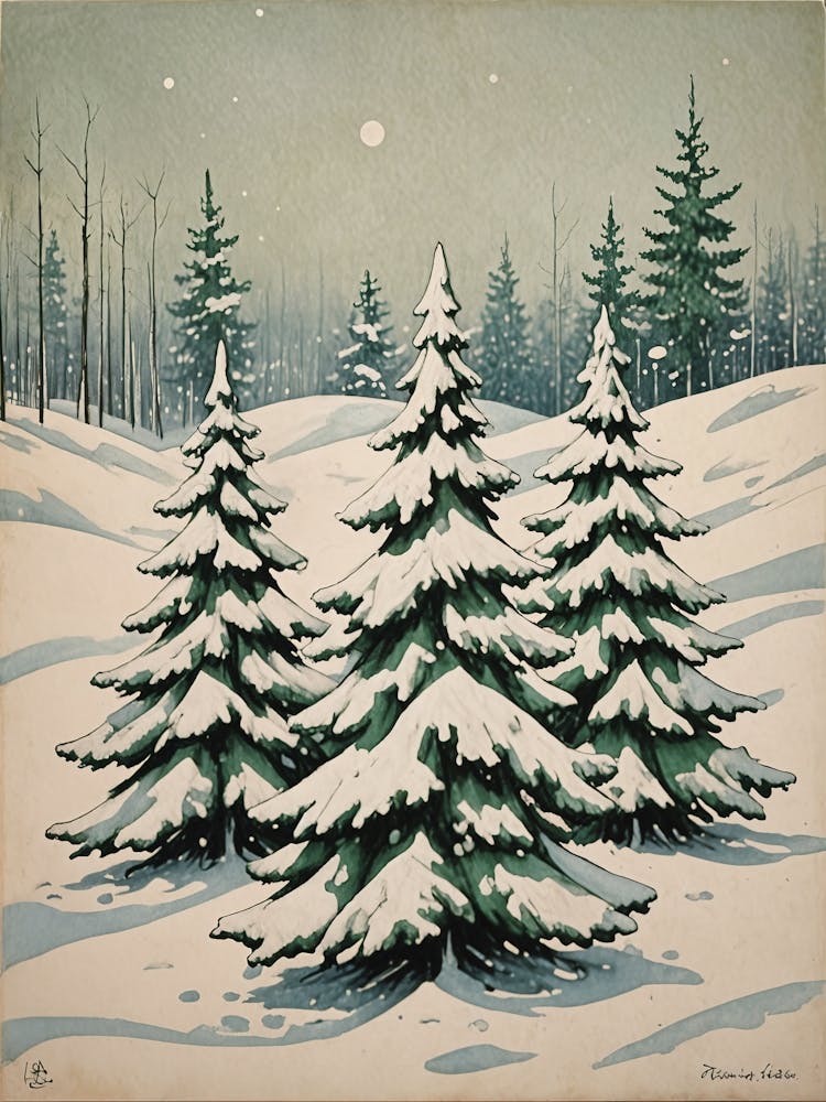 Three Christmas Trees no2