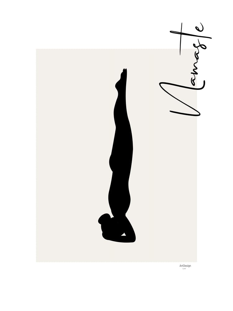 Namaste IV - person, yoga, namaste, silhouette, self love, minimalistic, pastel, boho, spirituality, yoga pose, yogi, mural, illustration, fine art, mindfulness