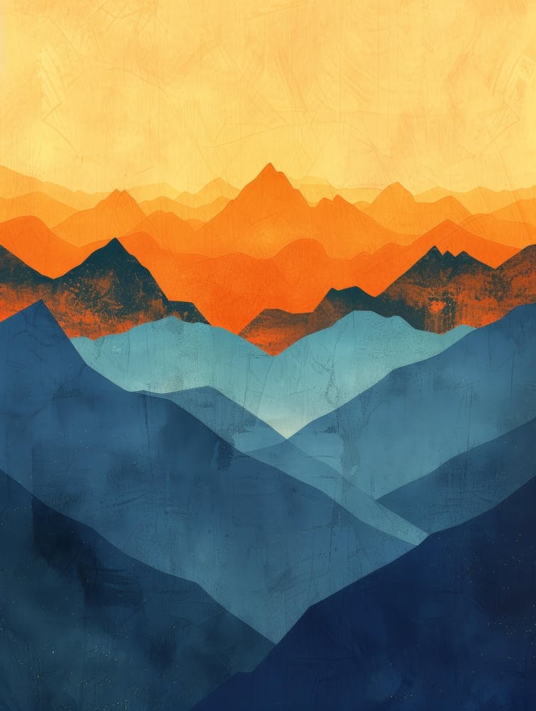 Sunset Over The Mountains 4