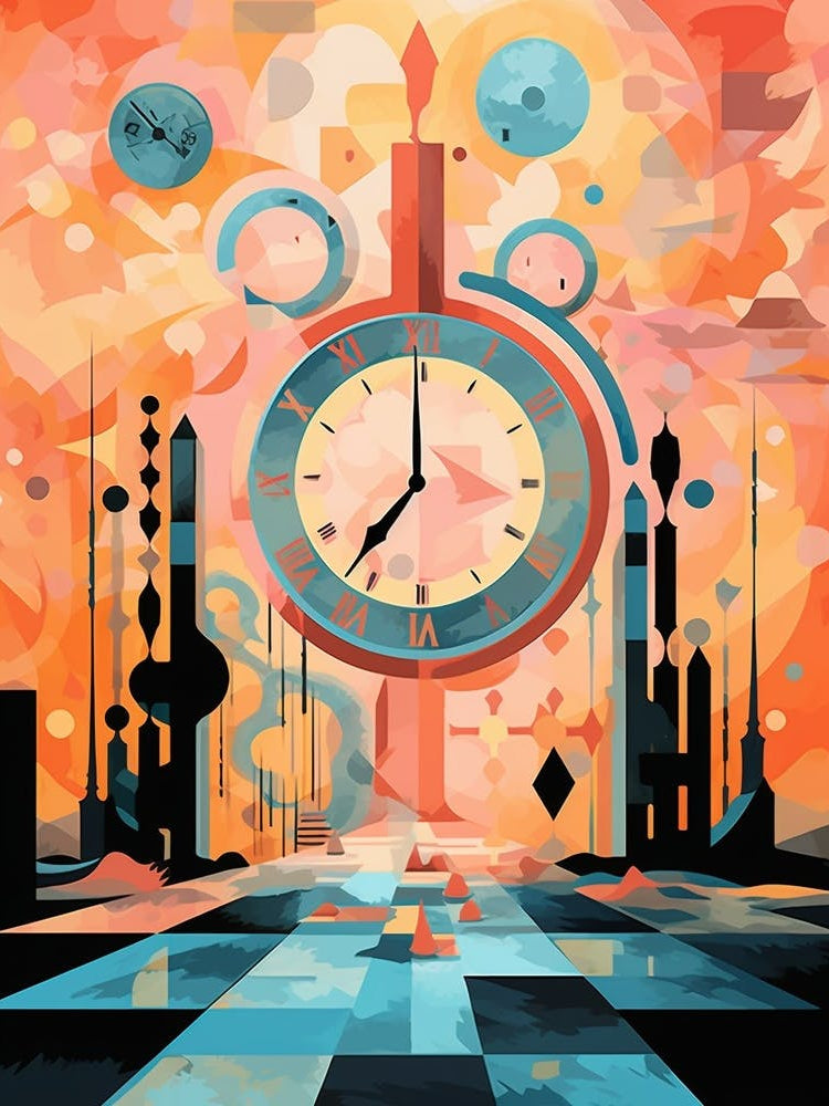 Time Abstract Geometric Illustration 13