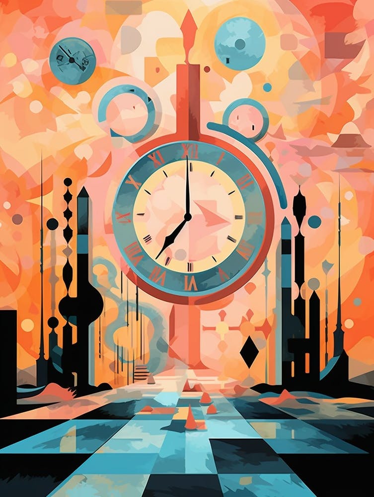 Time Abstract Geometric Illustration 13