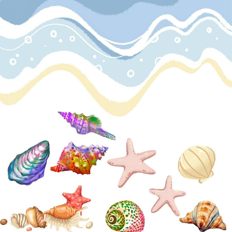 Sea Shells Background Vector
