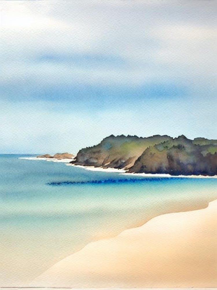 Rodas Beach, Cies Islands, Spain Watercolour