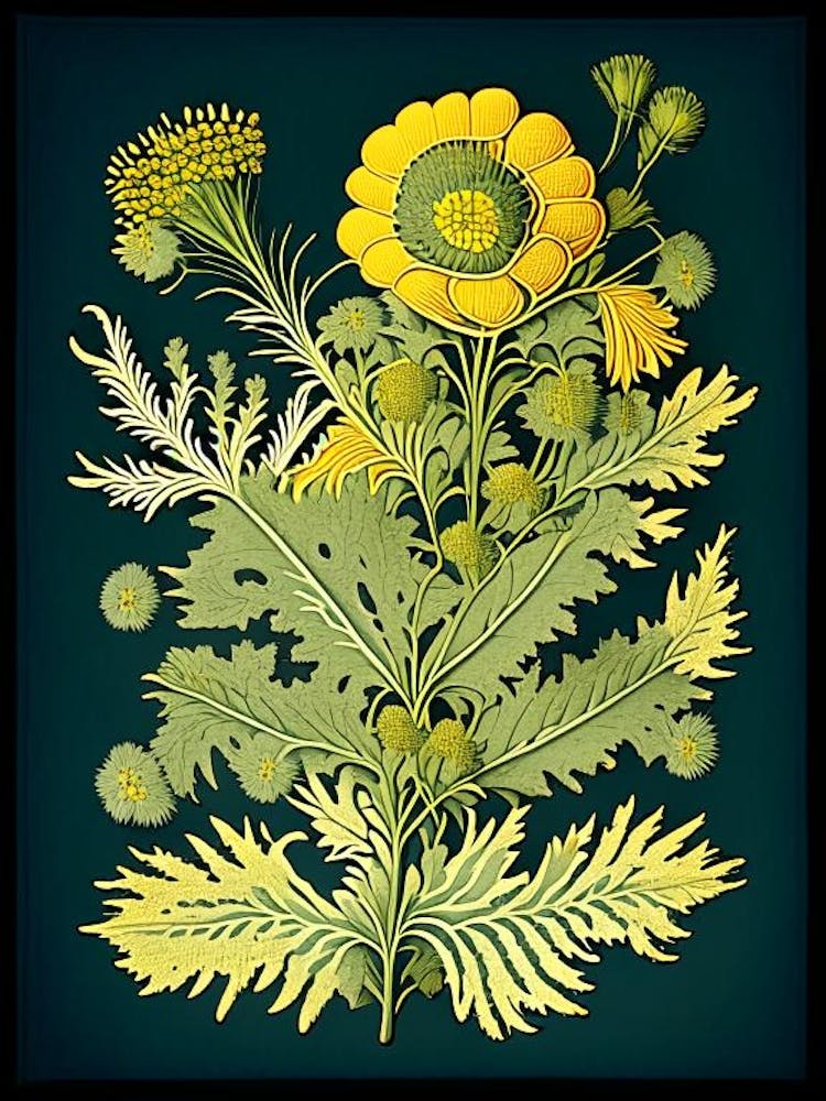 Rainfarnkraut Vintage Botanisch