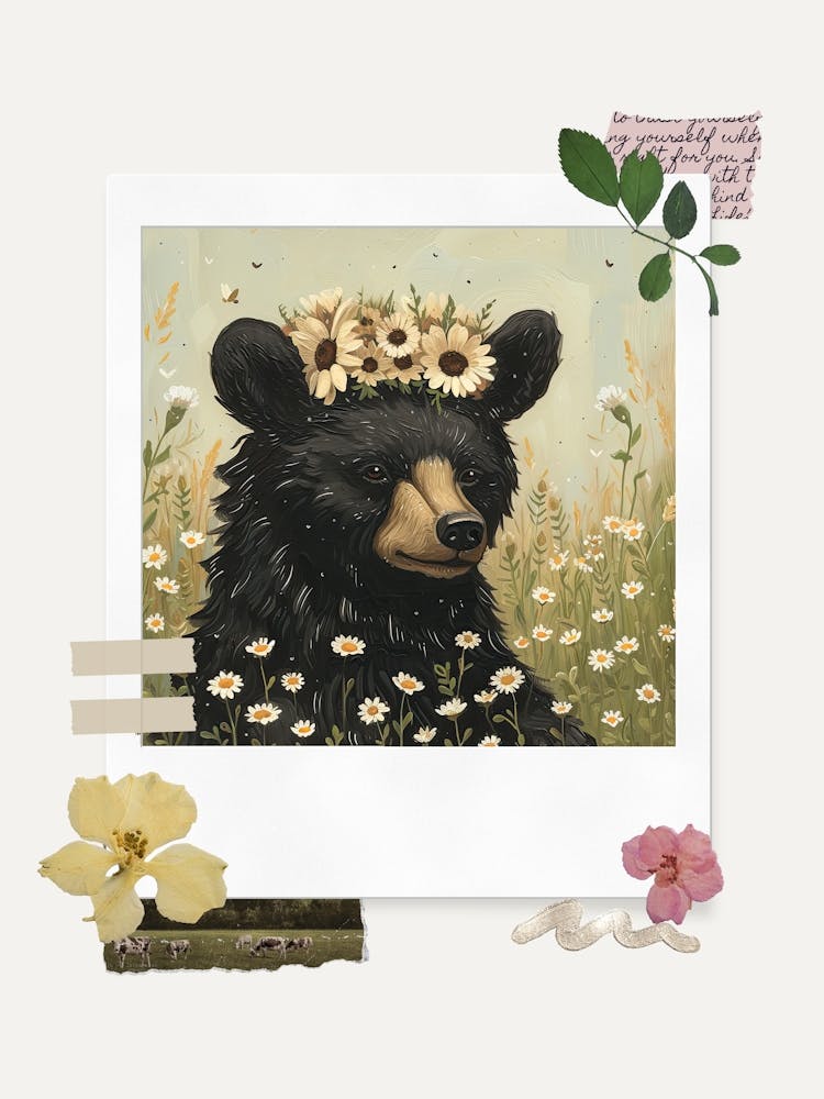 Scrapbook Bear Fairycore Painting 4