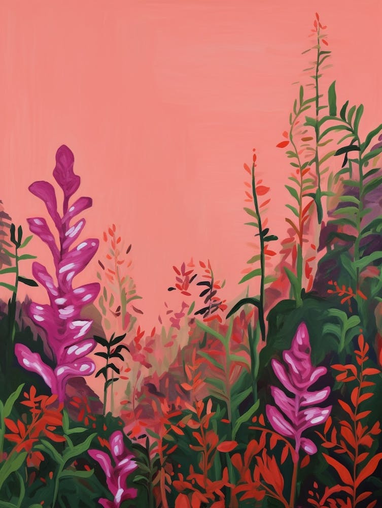 Boho Wildflower Painting Fireweed 3