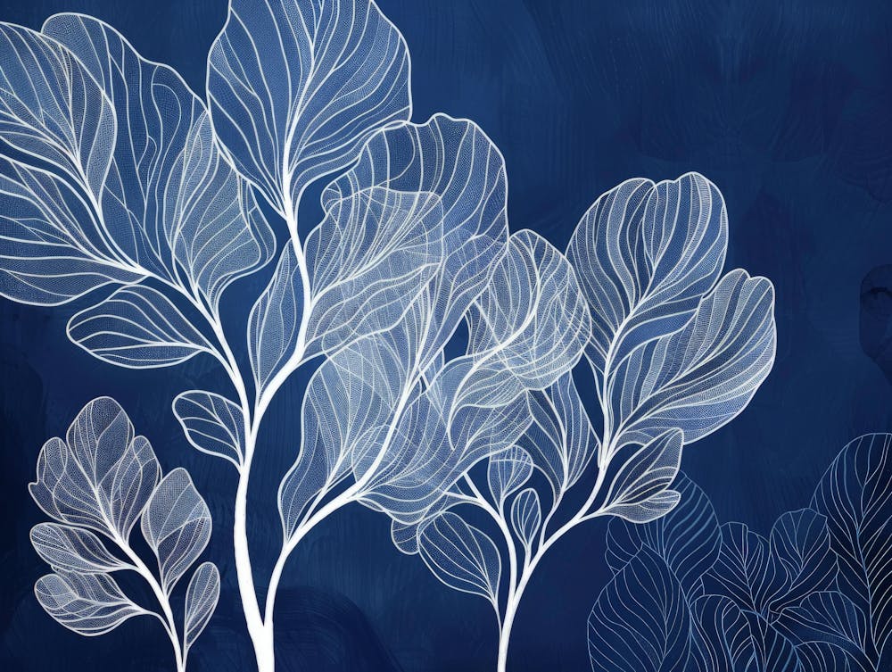 Blue And White Trees