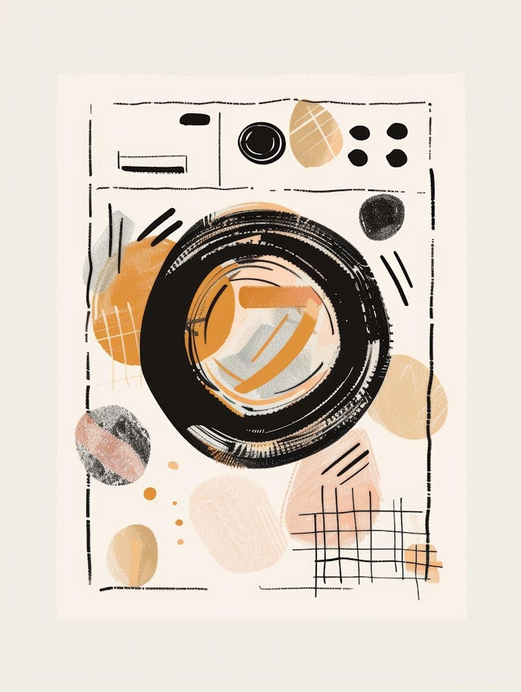 Abstract Washing Machine Print
