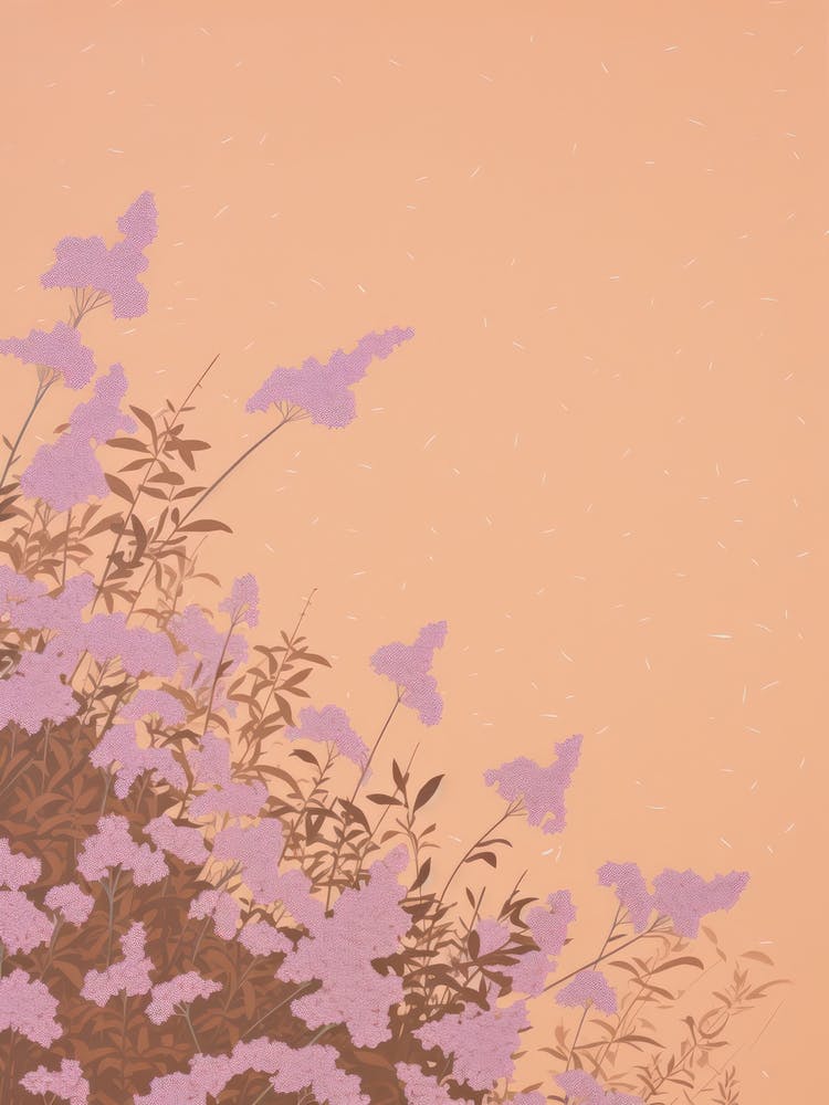 Lavender Flower Big Bold Illustration 2