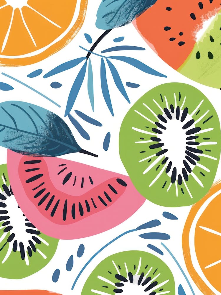 Kiwi Close Up Illustration 4