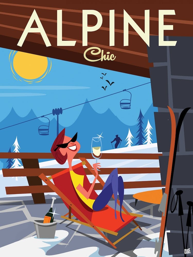 Alpine Chic Poster Blue