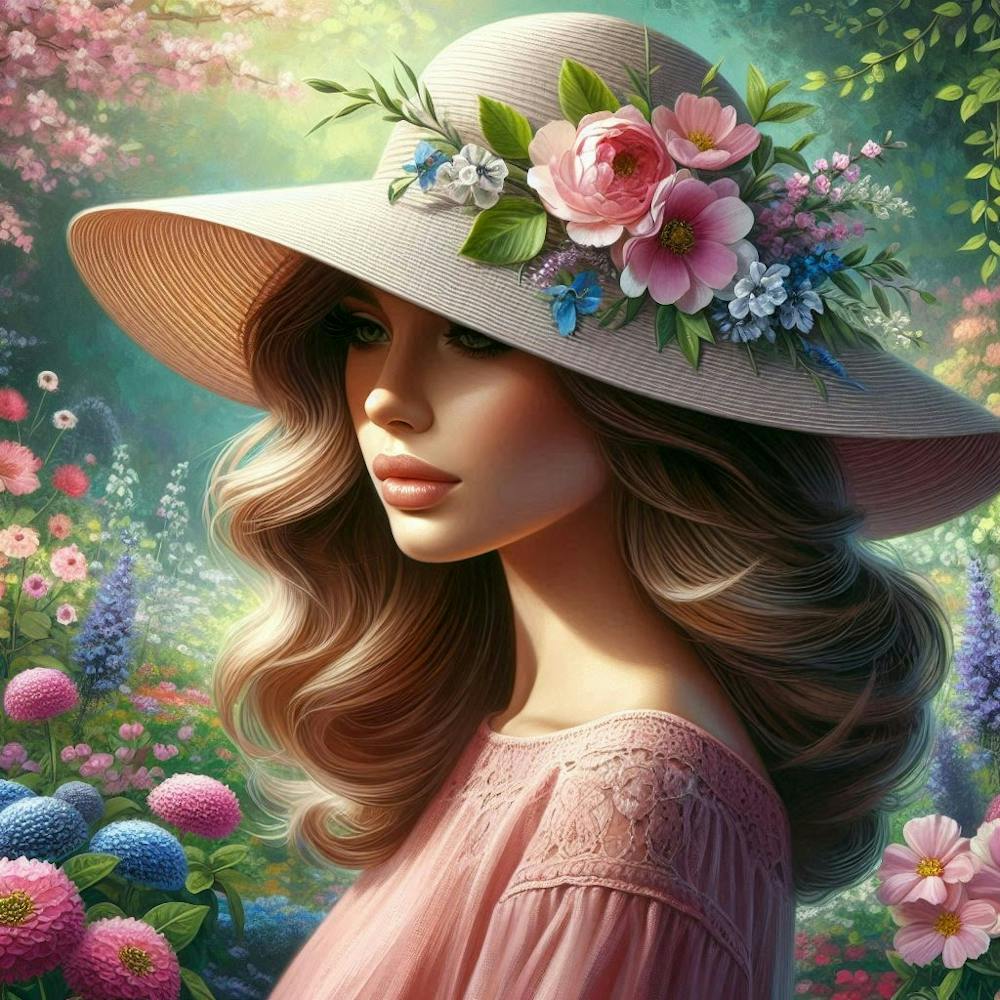 woman portrait with floral crown 3
