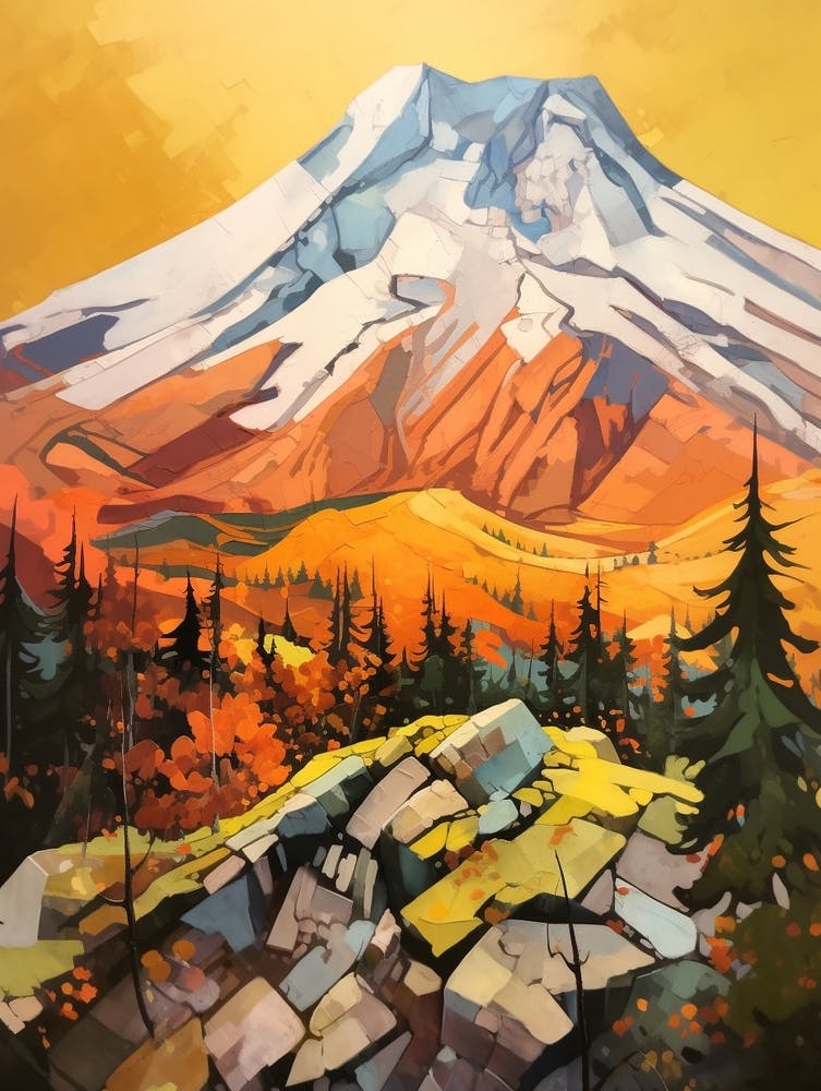 Mount Rainier Usa 2 Mountain Painting