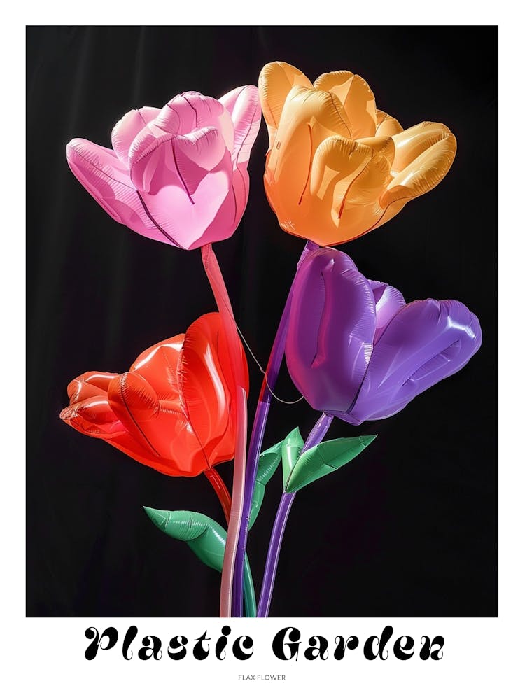 Bright Inflatable Flowers Poster Flax Flower 1