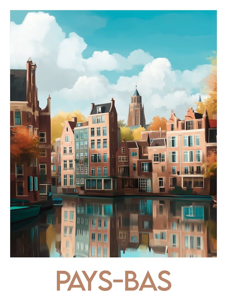 Affiche de voyage Pays Bas