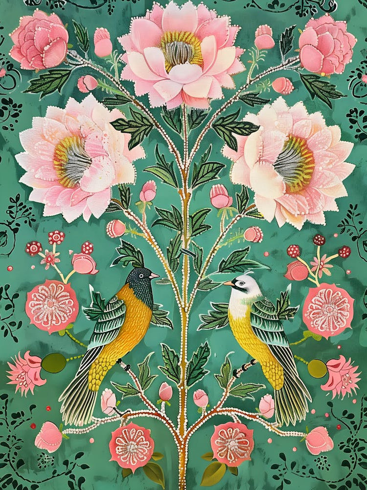 Birds And Flowers
