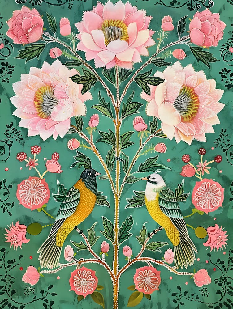Birds And Flowers