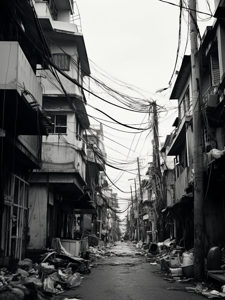 Manila, Philippines, Black And White Old Photo 1