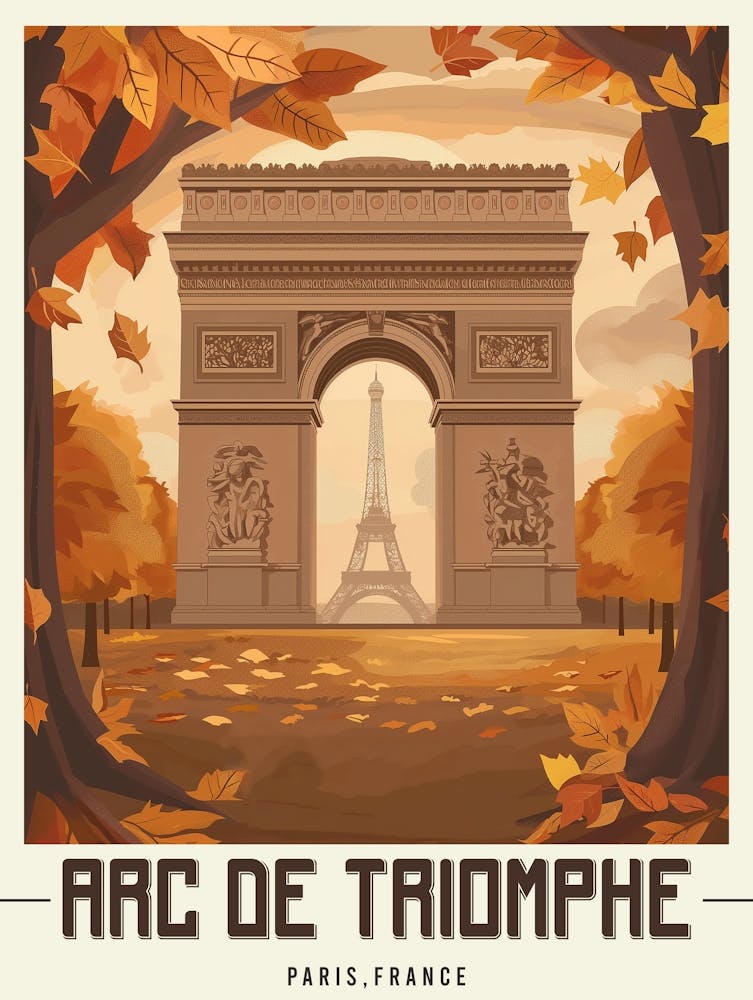 Paris Arc de Triomphe Vintage