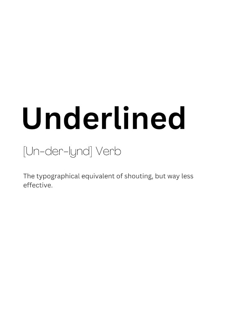 Underlined Definition Meaning