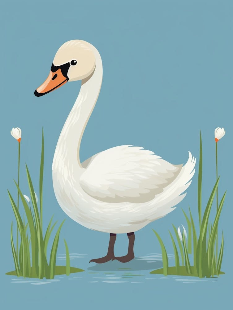 Baby Tierillustration Schwan