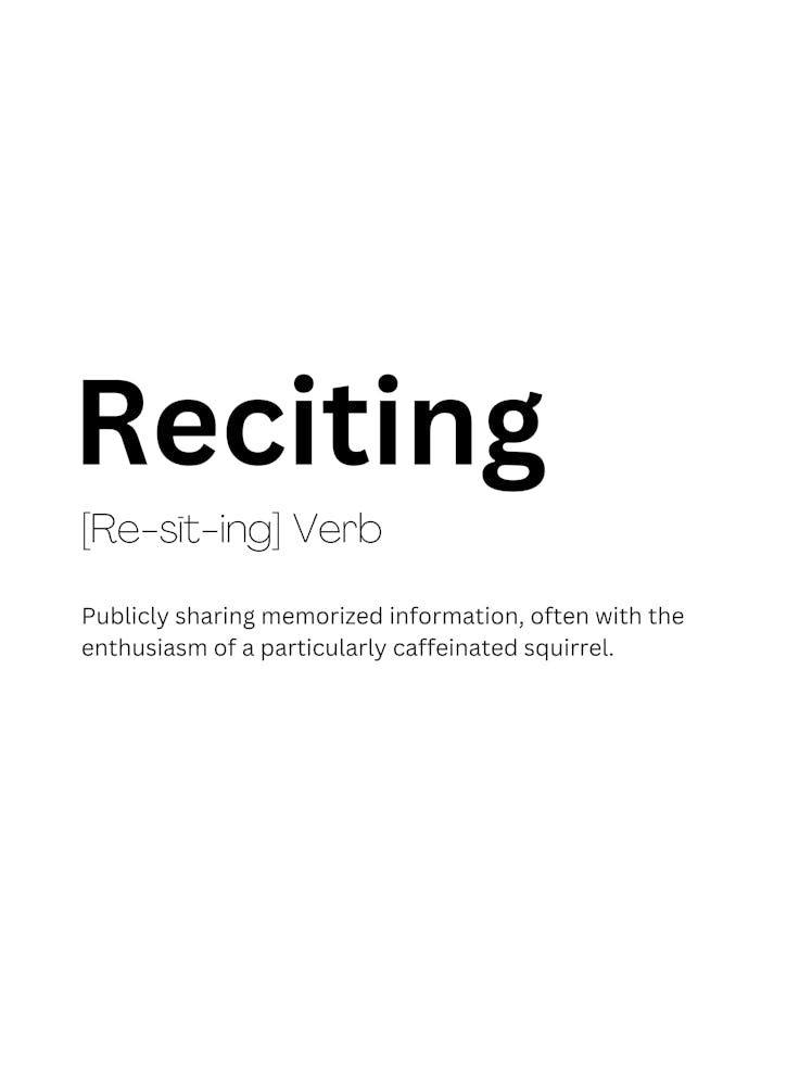 Reciting Definition Meaning 1