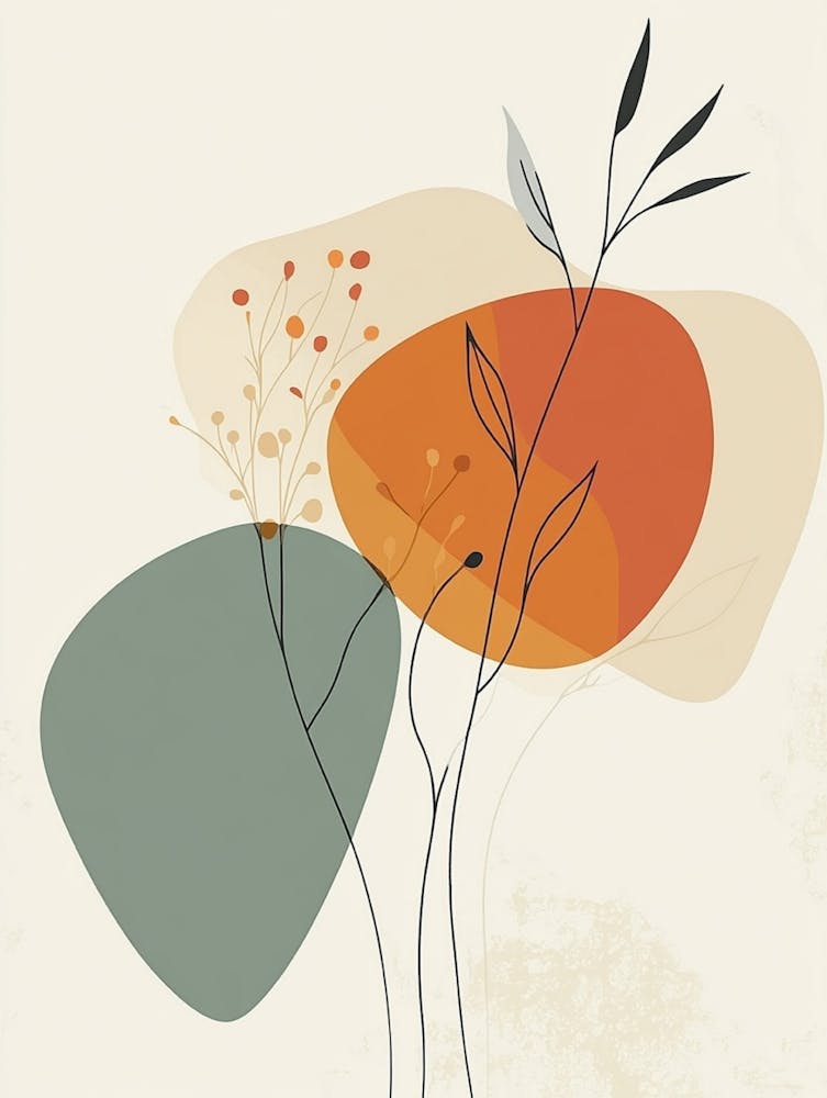 Abstract Flowers Canvas Print