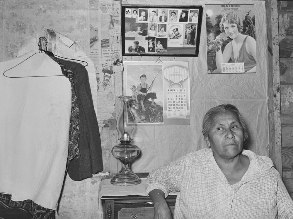 Mexican Woman In Her Home, San Antonio, Texas By Russell Lee