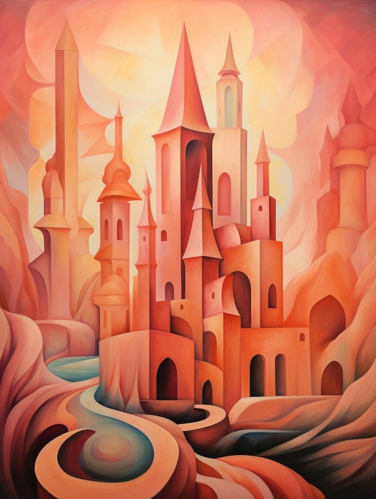 Cubist Abstract Geometric Illustration 7