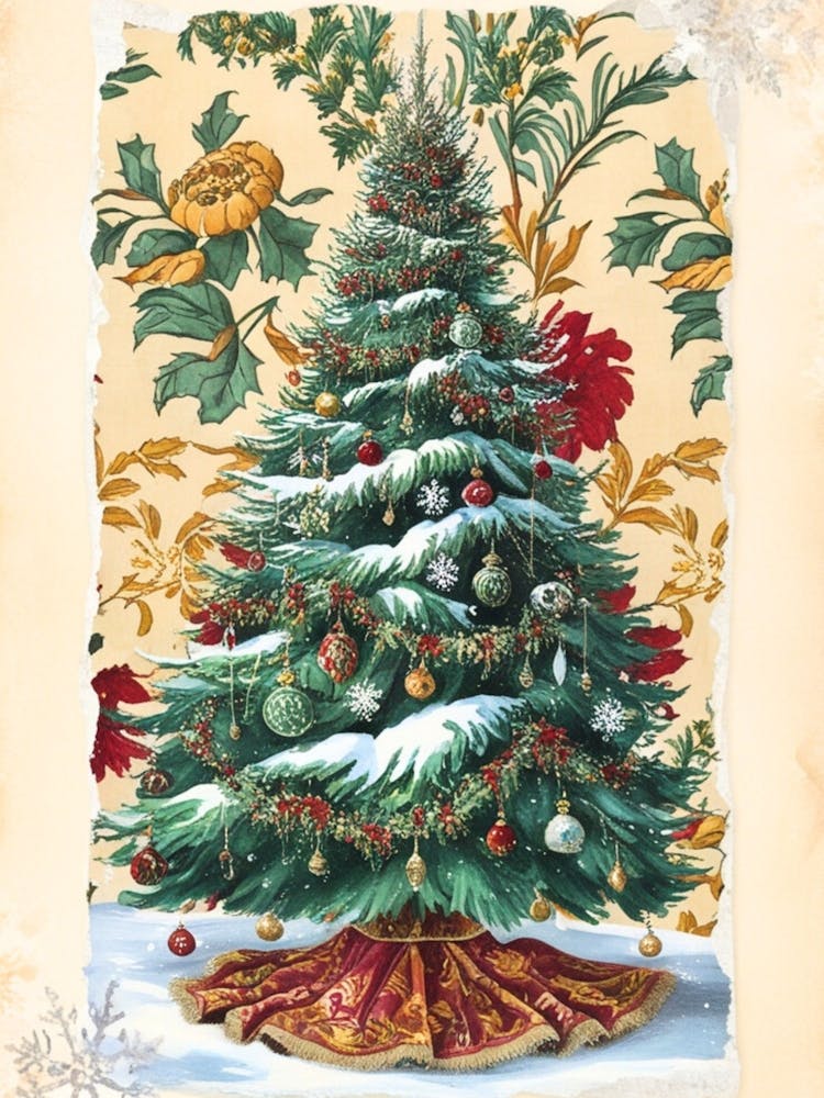 William Morris Christmas Tree 80