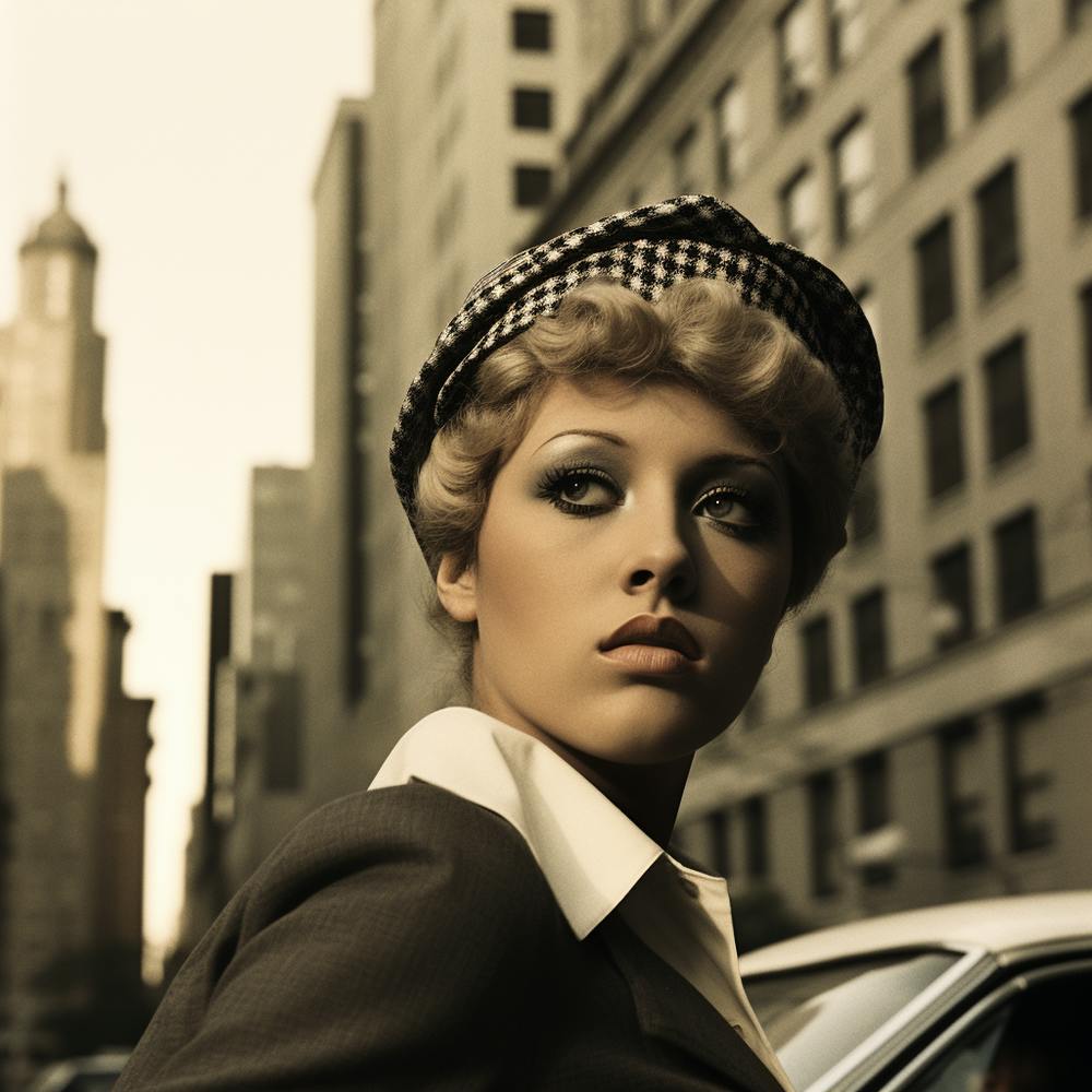 Series: Light Skinned Woman in a Hat (Retro) 4 of 4