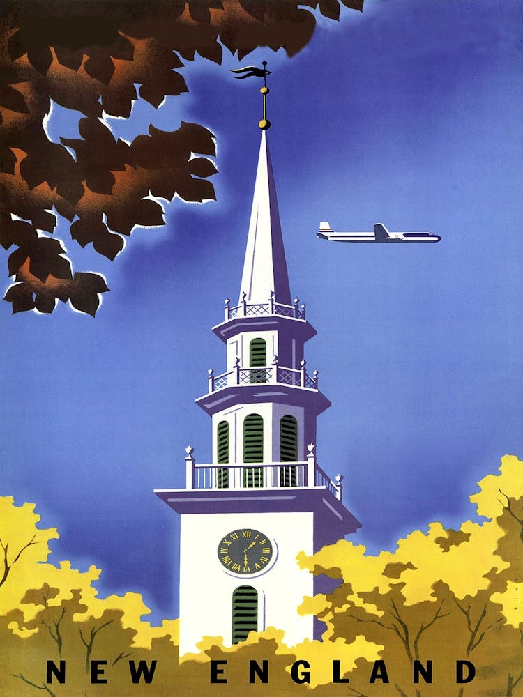 New England, Vintage Travel Poster