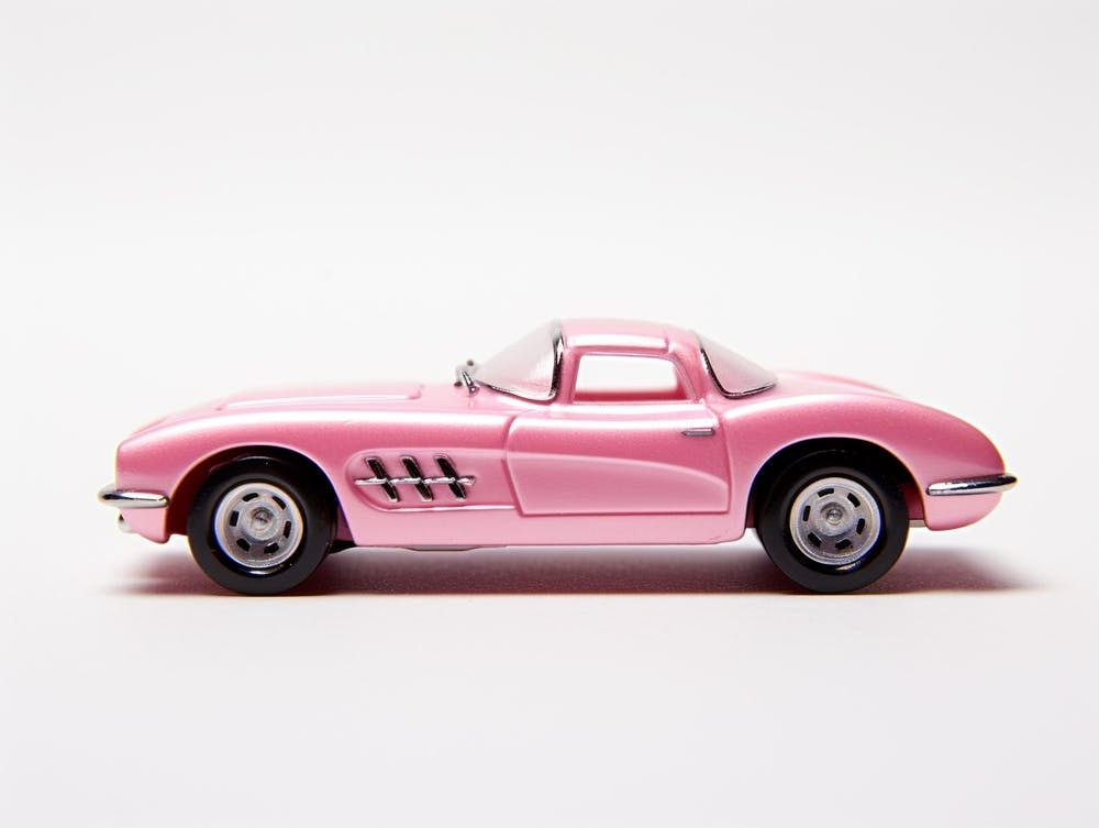 Toy Car 55 Corvette Pink