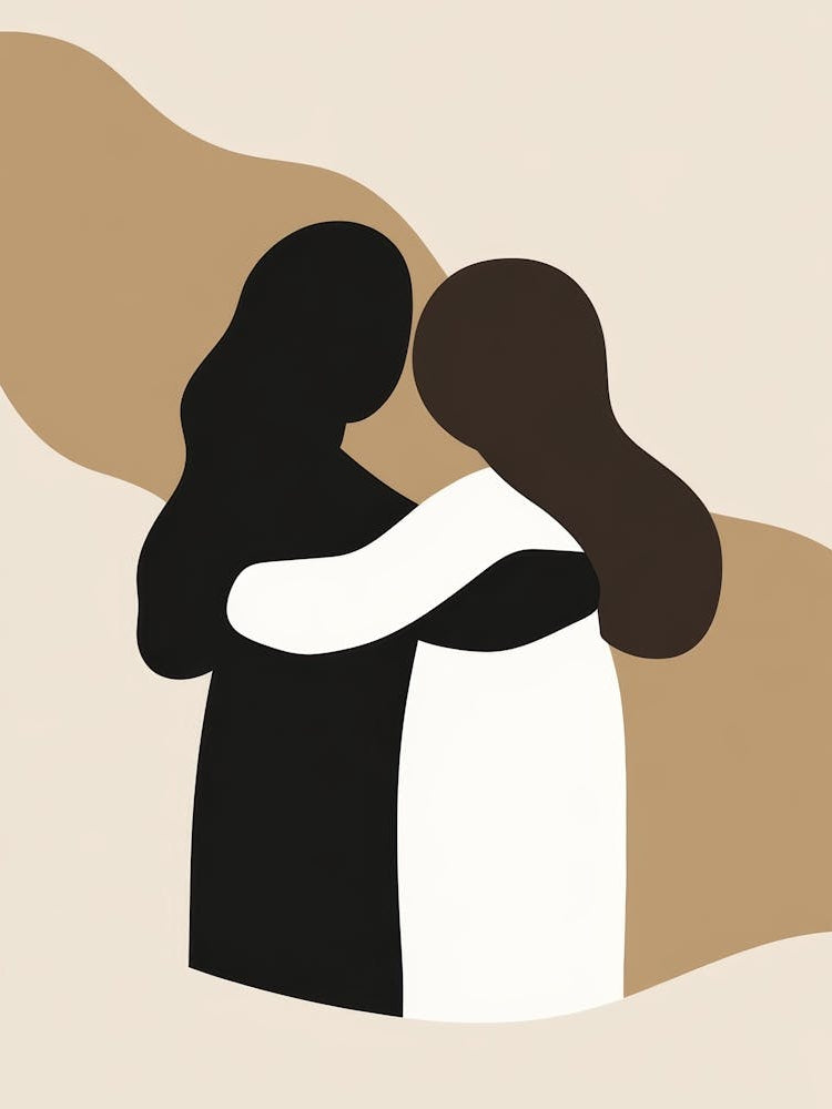 Two Women Hugging 4