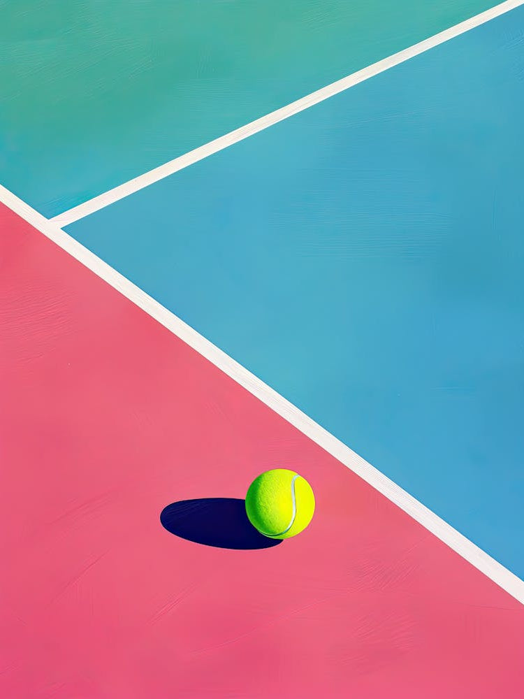 Tennis Ball On Court 1