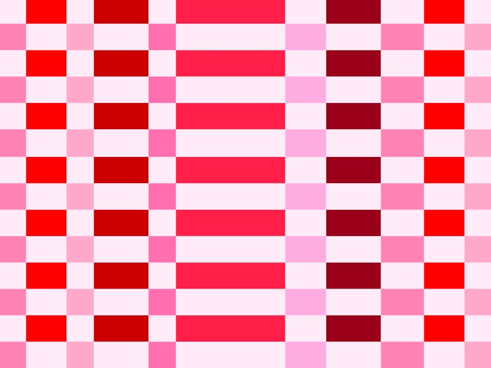 Red and Pink Checkered Pattern