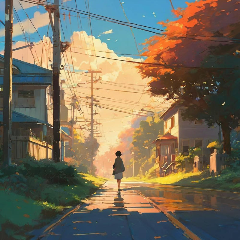 Girl Walking Down A Street