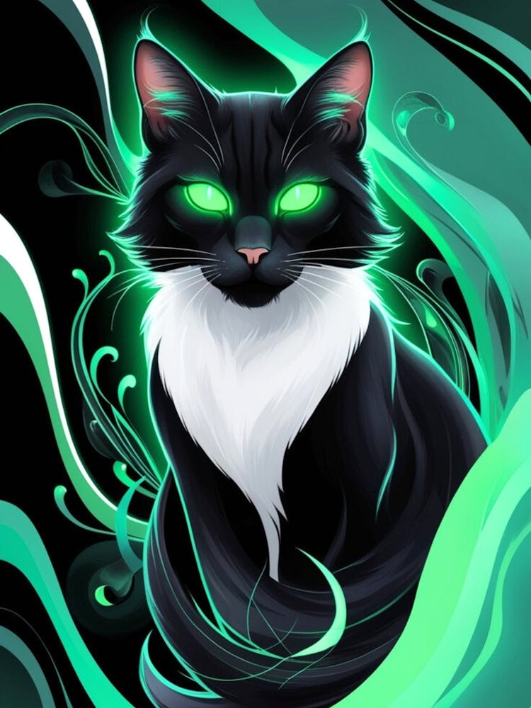 Cat With Green Eyes 4