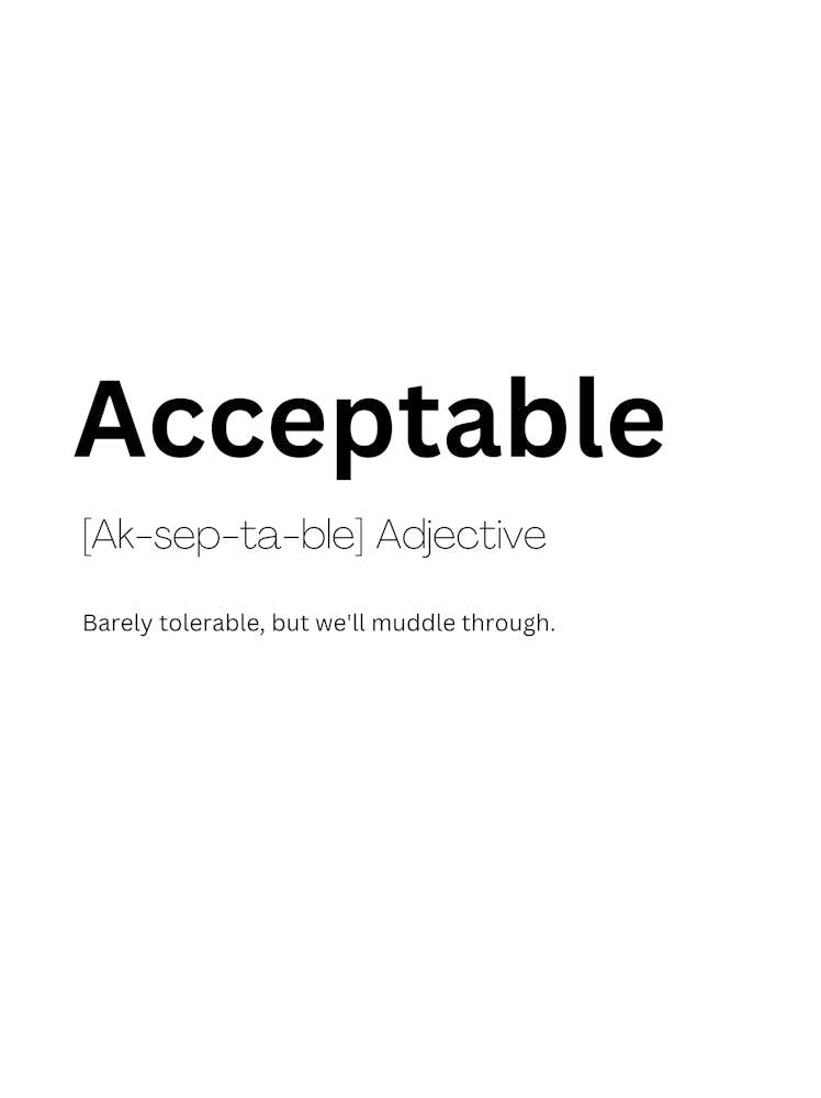 Acceptable Definition Meaning