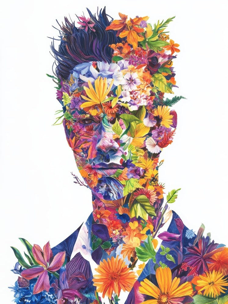 Flowers On A Man