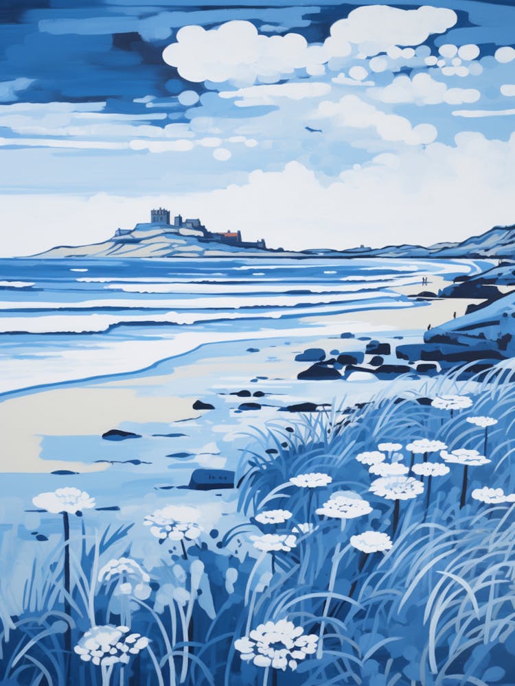 Bamburgh Beach Northumberland Printmaking 3